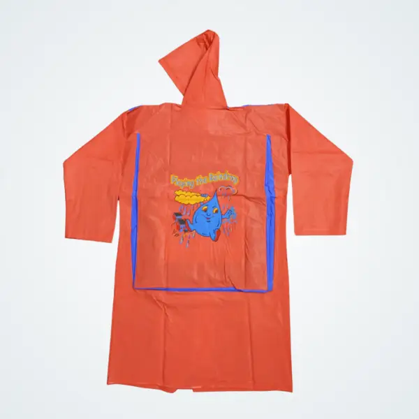 Aqua Rider Red Raincoat with School Bag Coverage back