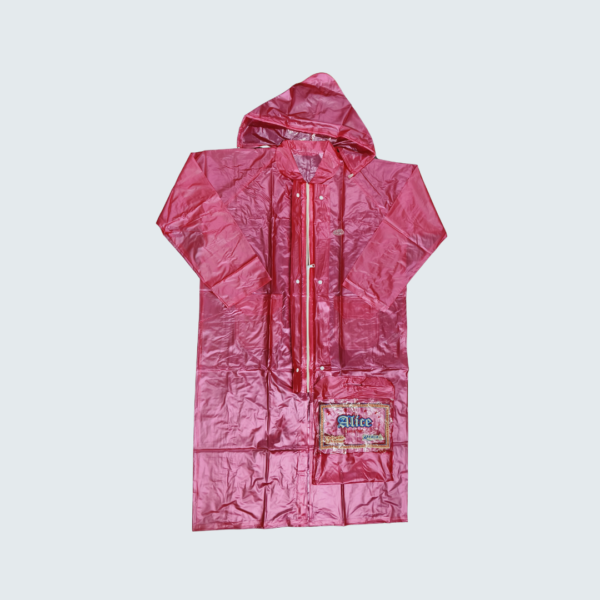 Alice Red Rainwear Long Coat For Ladies