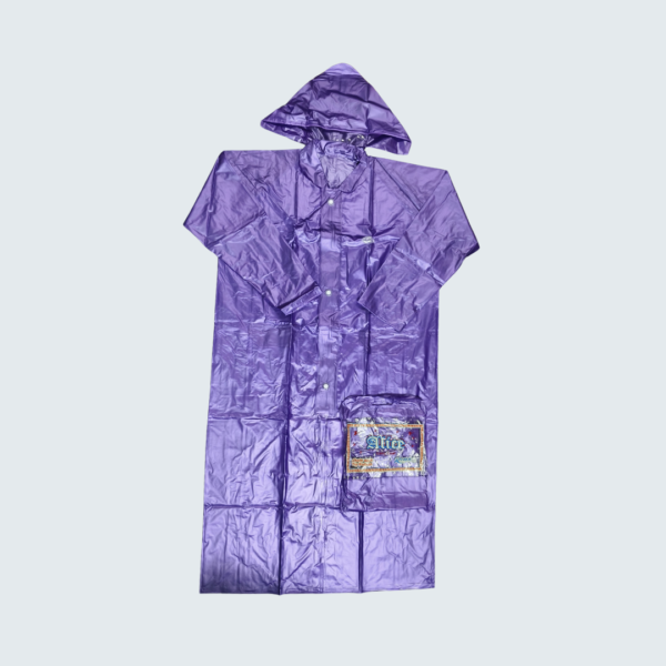 Alice Purple Rainwear Long Coat For Ladies